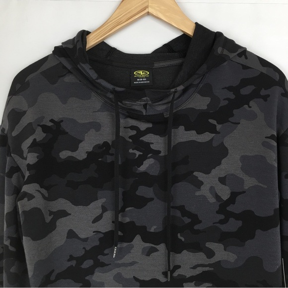 Athletic Works Women’s Soft Hoodie Top Bundle of 2 Black Gray Camo NEW Sz Medium - Picture 10 of 16